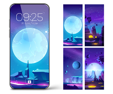 Several
            pictures of phone homepage backgrounds.